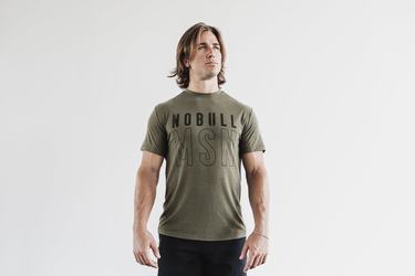 Nobull (Madison) Men's T Shirts Green | Australia (WL9016)